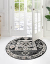 Navajo Sands Collection Area Rug -  MesaVerde Round Fossil Gray  lifestyle 41
