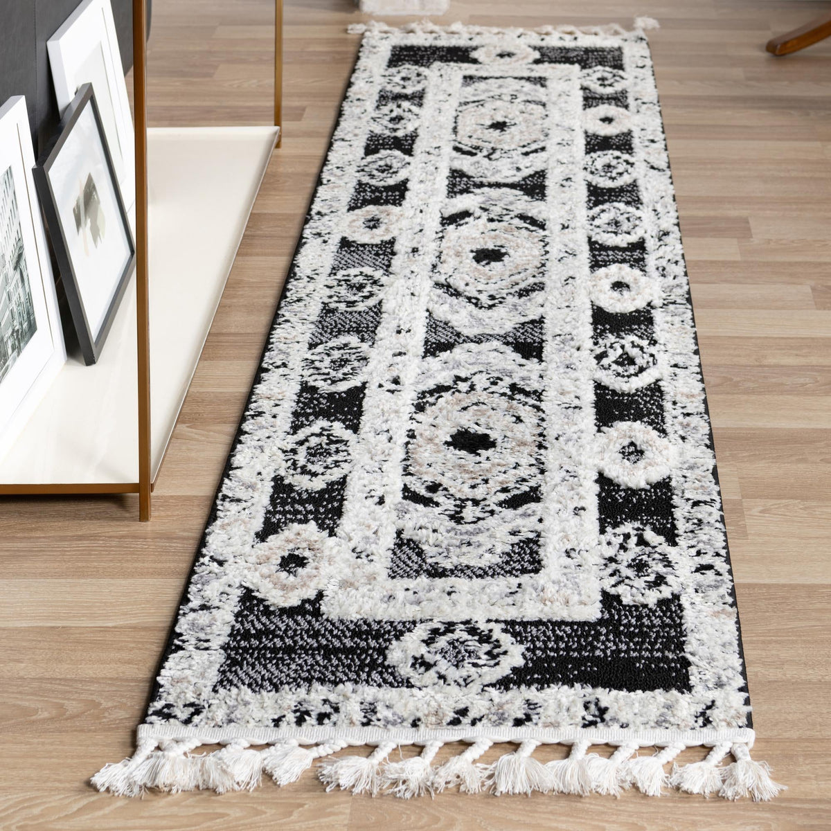 Navajo Sands Collection Area Rug -  MesaVerde Runner Fossil Gray  lifestyle 76