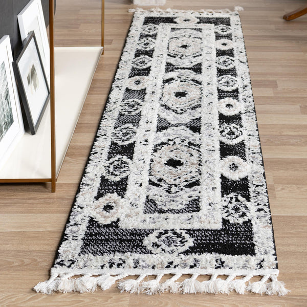 Navajo Sands Collection Area Rug -  MesaVerde Runner Fossil Gray  lifestyle 76
