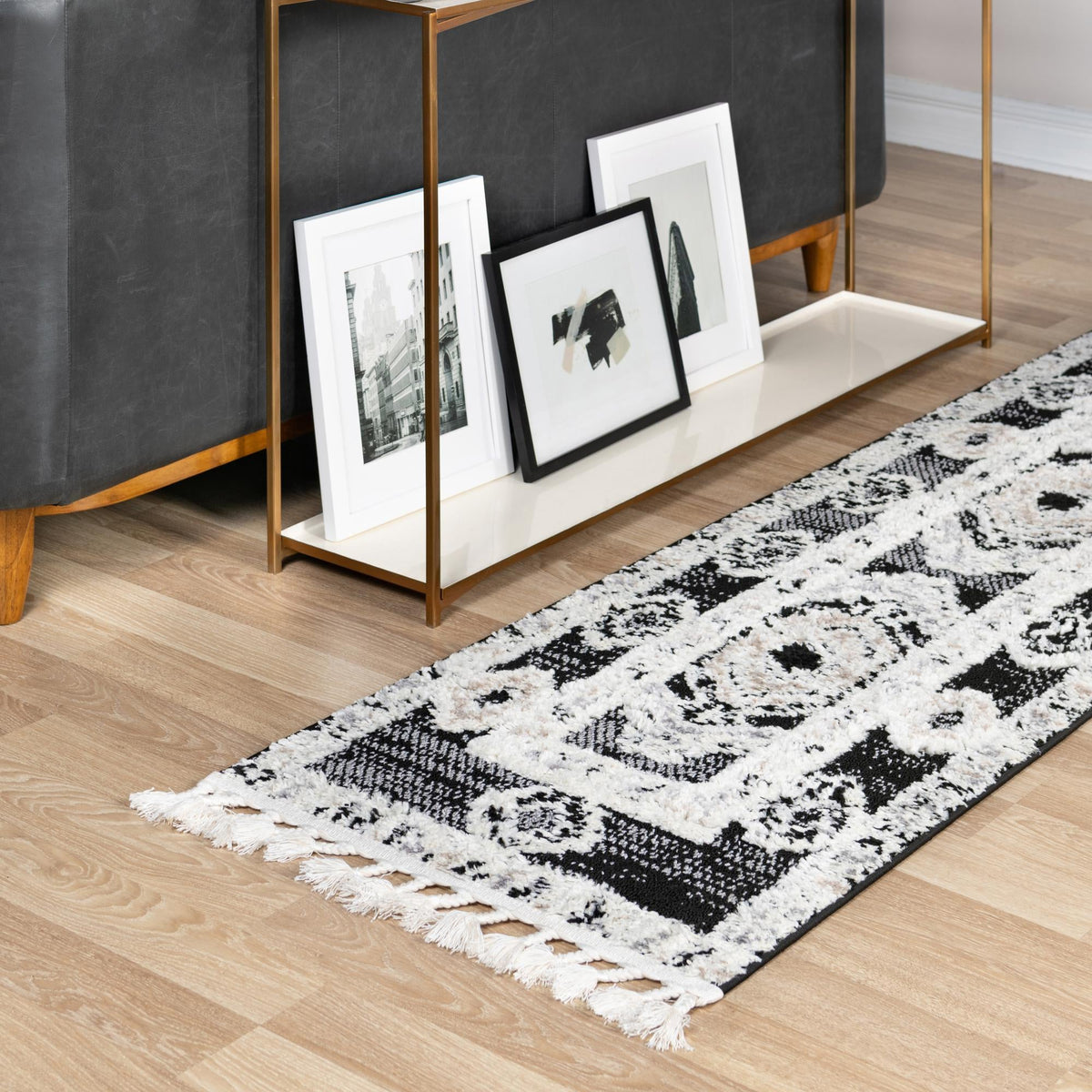 Navajo Sands Collection Area Rug -  MesaVerde Runner Fossil Gray  lifestyle 79