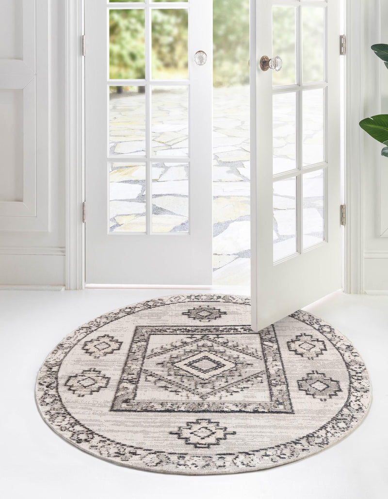 Navajo Sands Collection Area Rug -  MesaVerde Round Sand  lifestyle 38