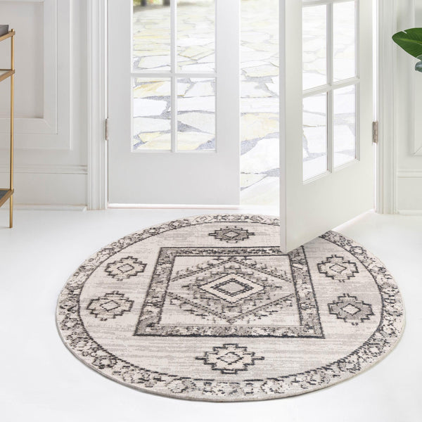 Navajo Sands Collection Area Rug -  MesaVerde Round Sand  lifestyle 74