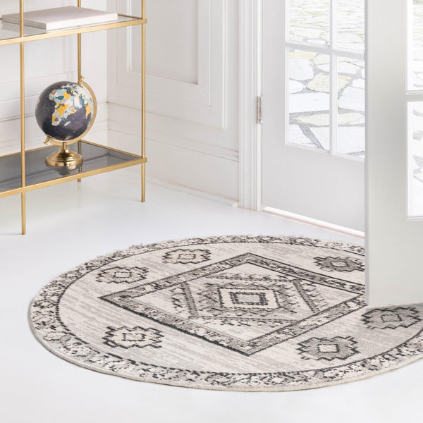 Navajo Sands Collection Area Rug -  MesaVerde Round Sand  lifestyle 77