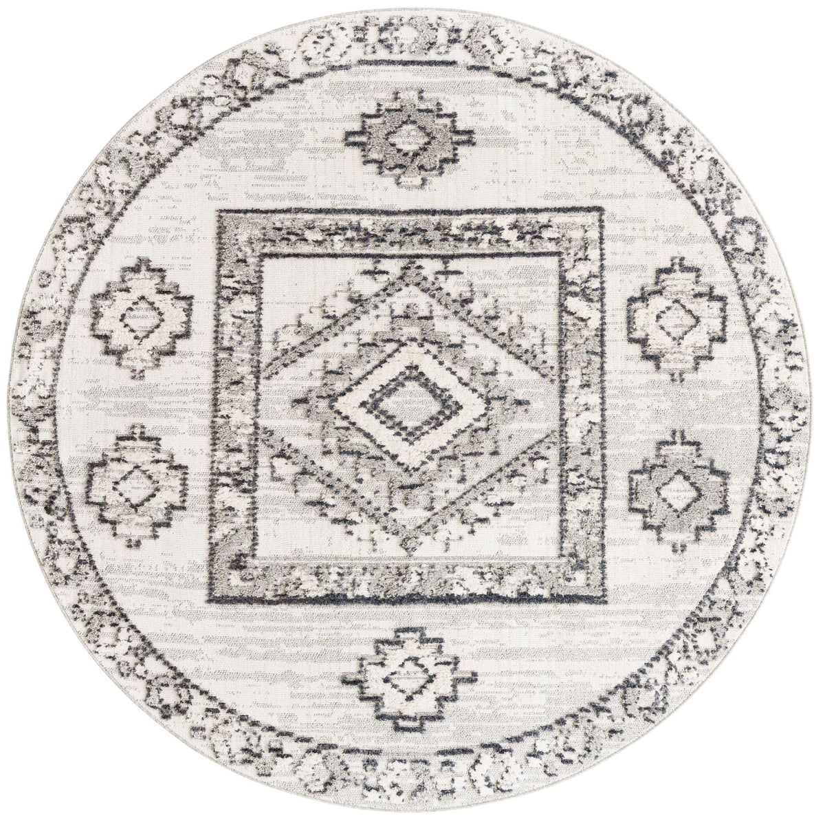 Navajo Sands Collection Area Rug -  MesaVerde Round Sand  lifestyle 35