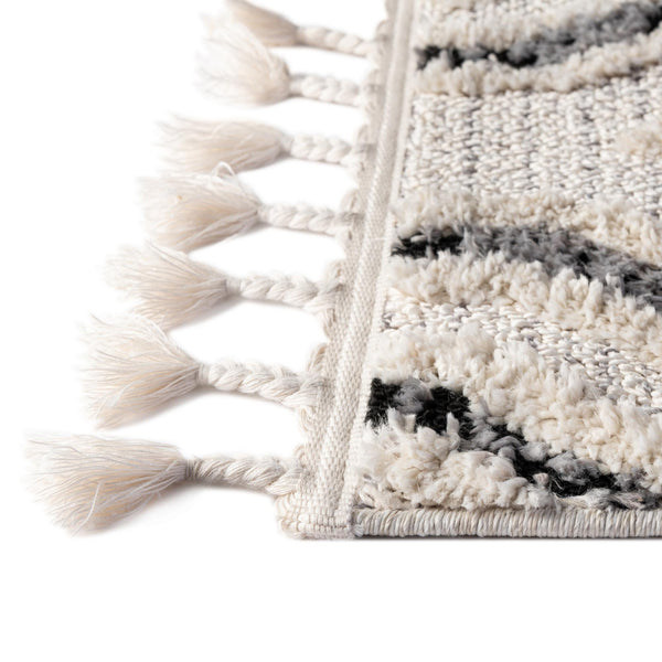 Navajo Sands Collection Area Rug -  CanyonDeChelly Rectangle Black and White  lifestyle 18