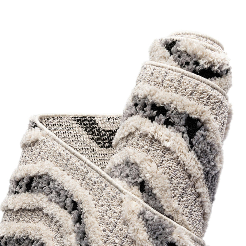 Navajo Sands Collection Area Rug -  CanyonDeChelly Rectangle Black and White  lifestyle 30