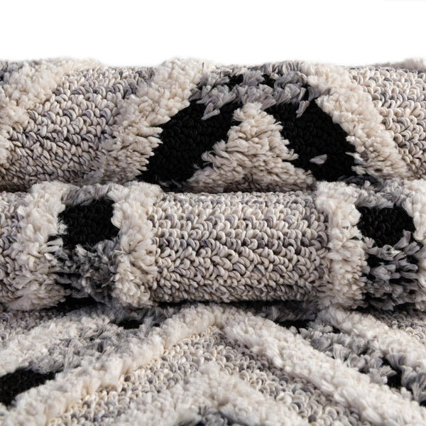 Navajo Sands Collection Area Rug -  CanyonDeChelly Rectangle Black and White  lifestyle 39