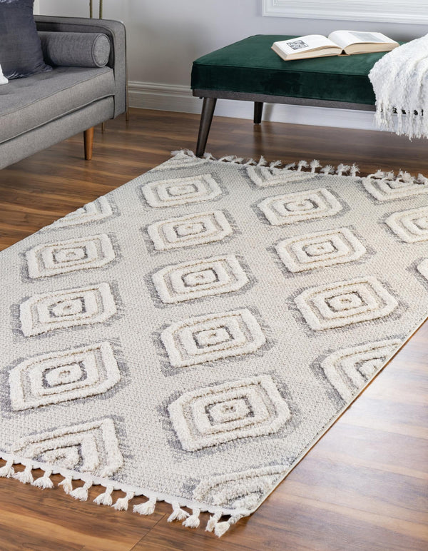 Navajo Sands Collection Area Rug -  CanyonDeChelly Rectangle Ivory  lifestyle 6