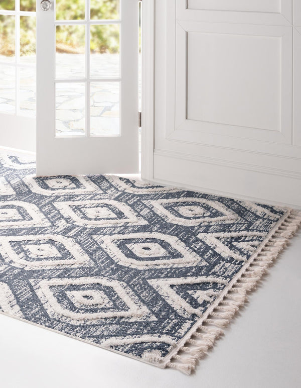 Navajo Sands Collection Area Rug -  CanyonDeChelly Rectangle Blue Gray  lifestyle 5