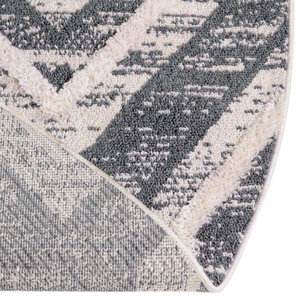 Navajo Sands Collection Area Rug -  CanyonDeChelly Round Blue Gray  lifestyle 45
