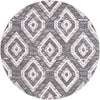 Navajo Sands Collection Area Rug -  CanyonDeChelly Round Blue Gray  lifestyle 31