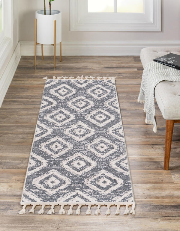 Navajo Sands Collection Area Rug -  CanyonDeChelly Runner Blue Gray  lifestyle 36