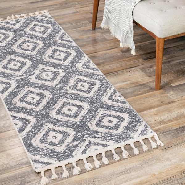 Navajo Sands Collection Area Rug -  CanyonDeChelly Runner Blue Gray  lifestyle 58