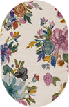 Meadow Breeze Collection Area Rug - Wildflower Oval Ivory  lifestyle 79