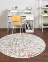 Meadow Breeze Collection Area Rug -  Sunbeam Round Ivory  lifestyle 33