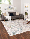 Meadow Breeze Collection Area Rug -  Sunbeam Square Ivory  lifestyle 30