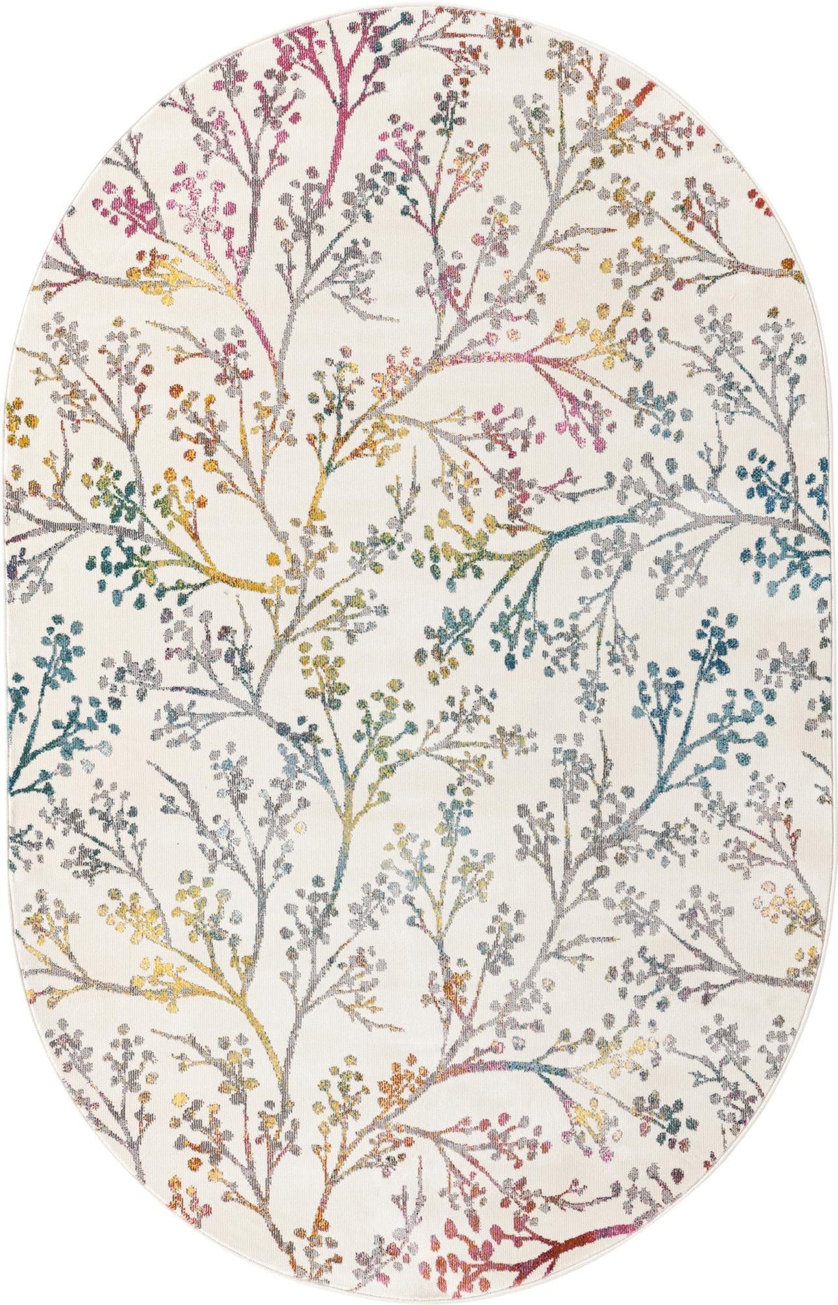 Meadow Breeze Collection Area Rug -  Sunbeam Oval Ivory  lifestyle 23