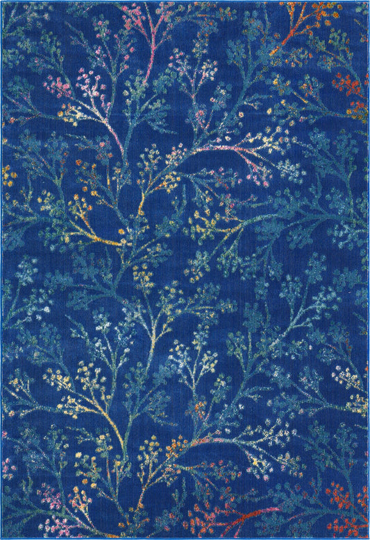 Meadow Breeze Collection Area Rug -  Sunbeam Rectangle Blue Main