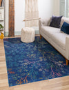 Meadow Breeze Collection Area Rug -  Sunbeam Rectangle Blue  lifestyle 3