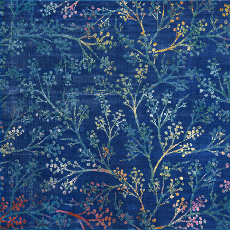 Meadow Breeze Collection Area Rug -  Sunbeam Square Blue  lifestyle 19