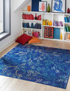 Meadow Breeze Collection Area Rug -  Sunbeam Square Blue  lifestyle 27