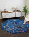 Meadow Breeze Collection Area Rug -  Sunbeam Octagon Blue  lifestyle 29