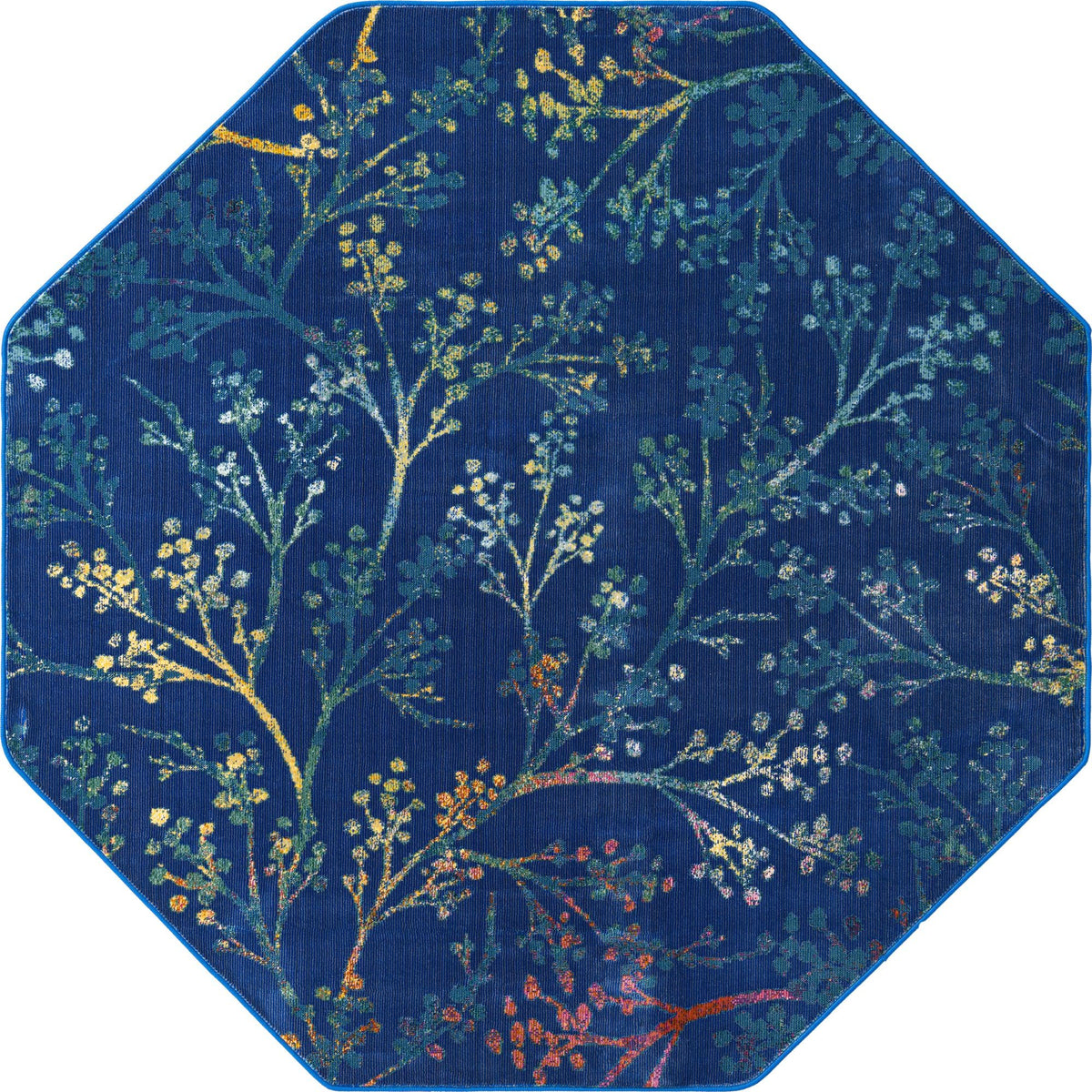 Meadow Breeze Collection Area Rug -  Sunbeam Octagon Blue  lifestyle 21