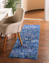Meadow Breeze Collection Area Rug -  Sunbeam Runner Blue  lifestyle 36