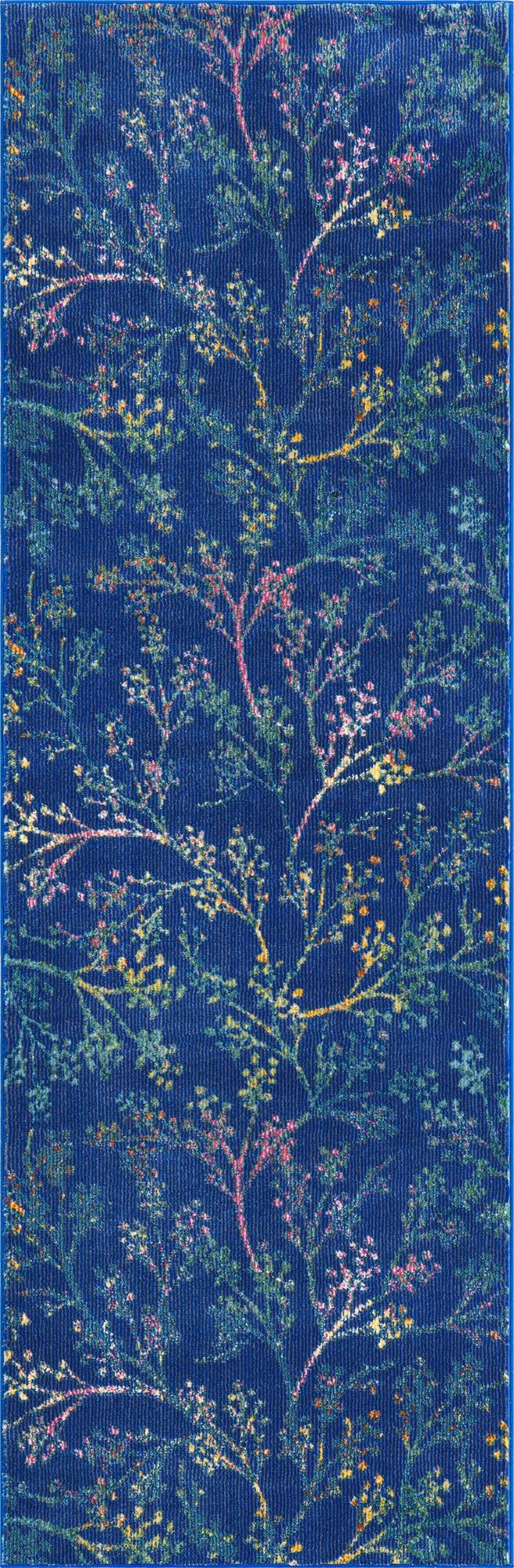 Meadow Breeze Collection Area Rug -  Sunbeam Runner Blue  lifestyle 69