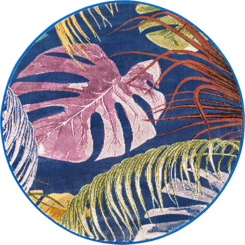 Meadow Breeze Collection Area Rug -  Clover Round Multi  lifestyle 25