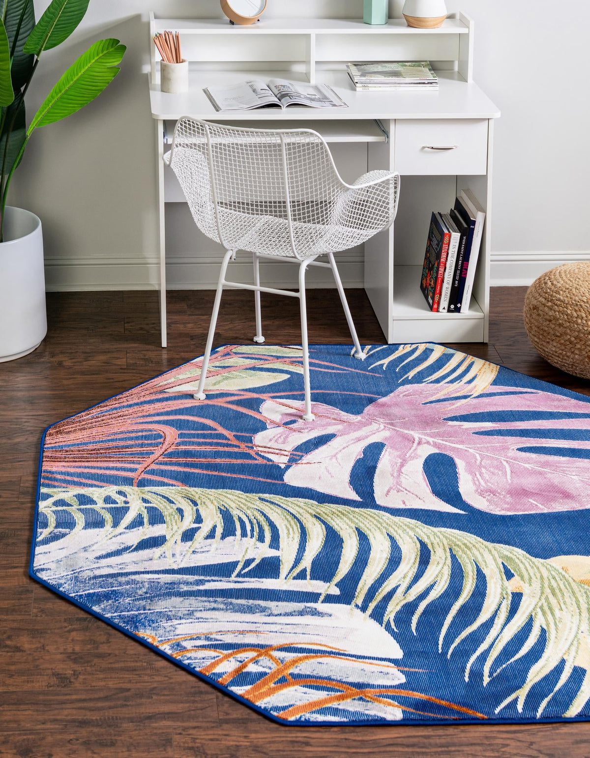 Meadow Breeze Collection Area Rug -  Clover Octagon Multi  lifestyle 35