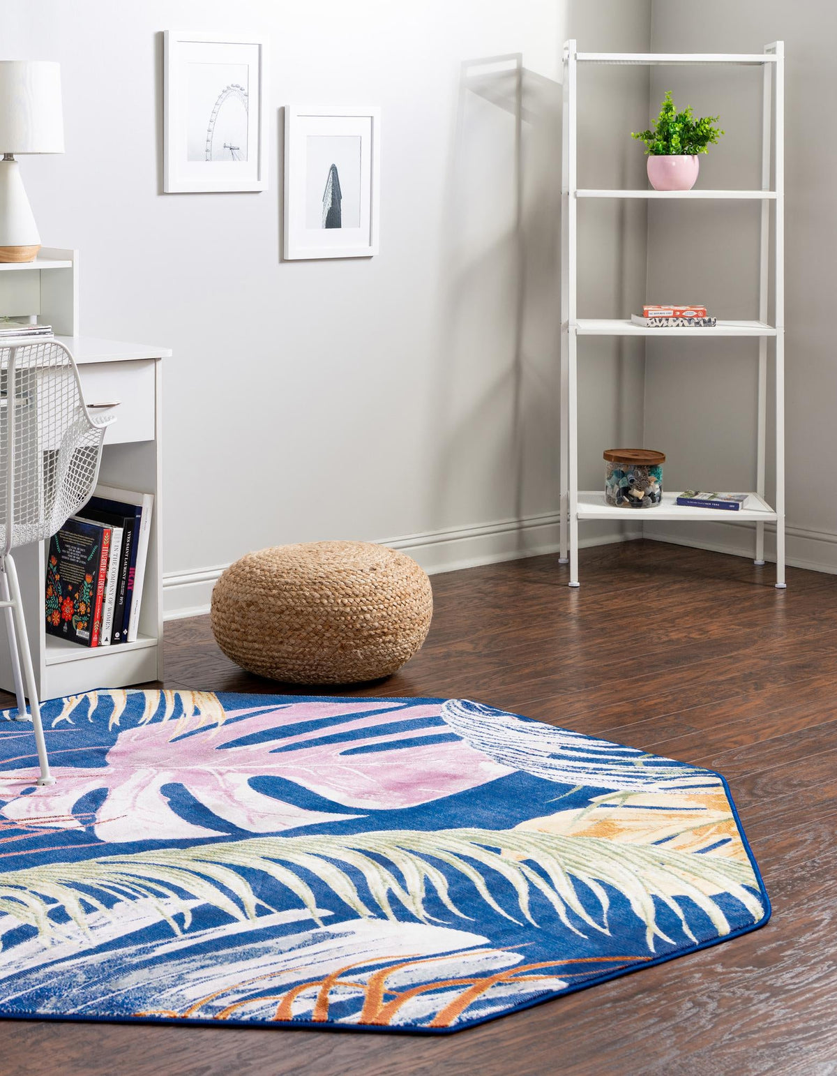 Meadow Breeze Collection Area Rug -  Clover Octagon Multi  lifestyle 42
