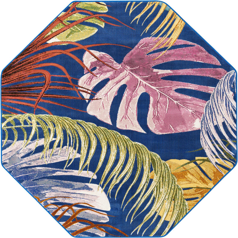 Meadow Breeze Collection Area Rug -  Clover Octagon Multi  lifestyle 28