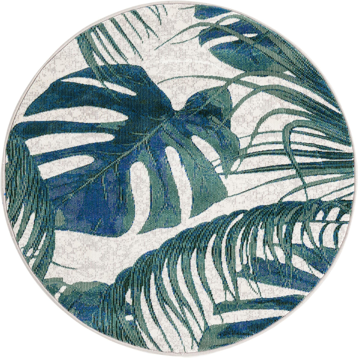 Meadow Breeze Collection Area Rug -  Clover Round Ivory  lifestyle 74