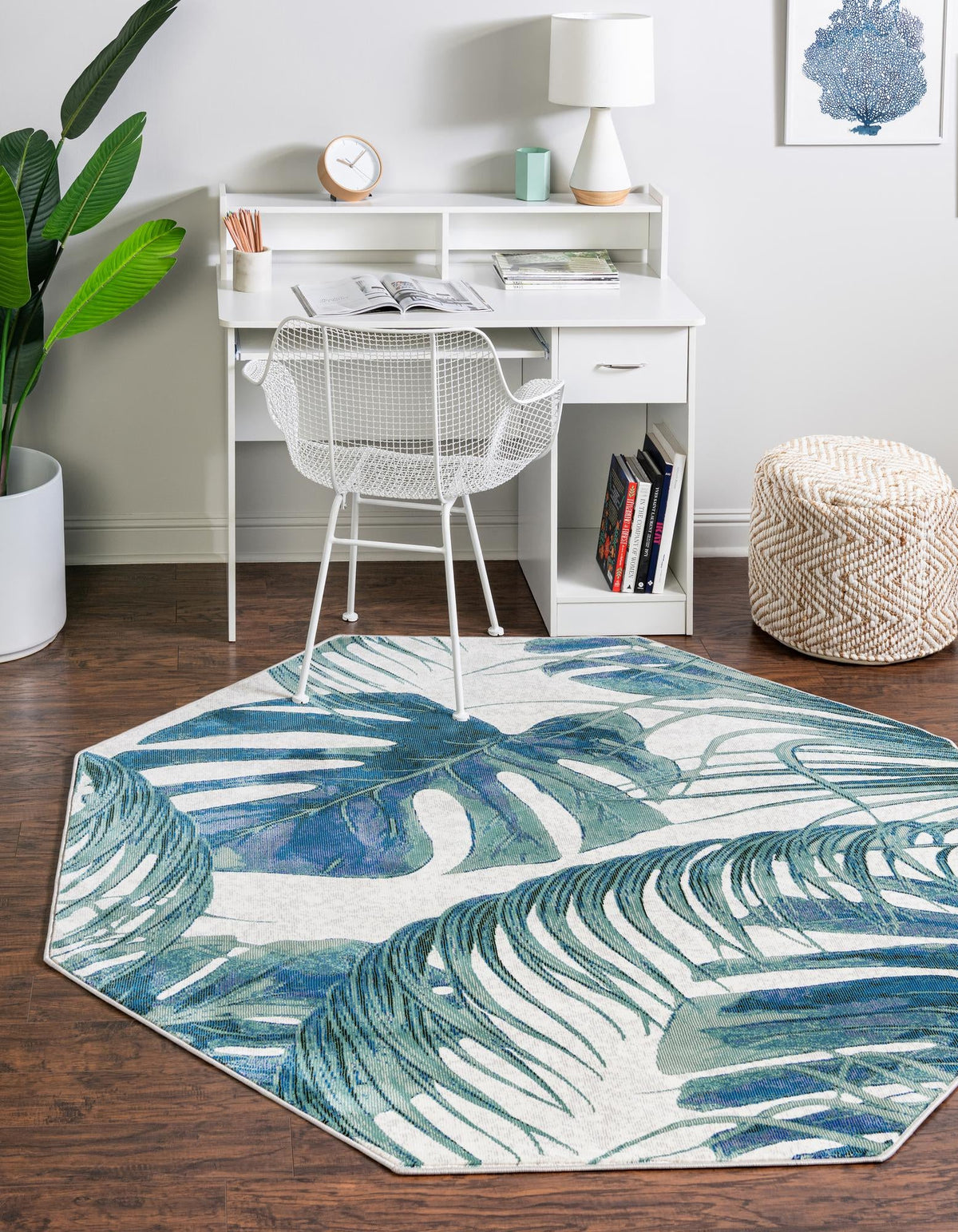 Meadow Breeze Collection Area Rug -  Clover Octagon Ivory  lifestyle 41