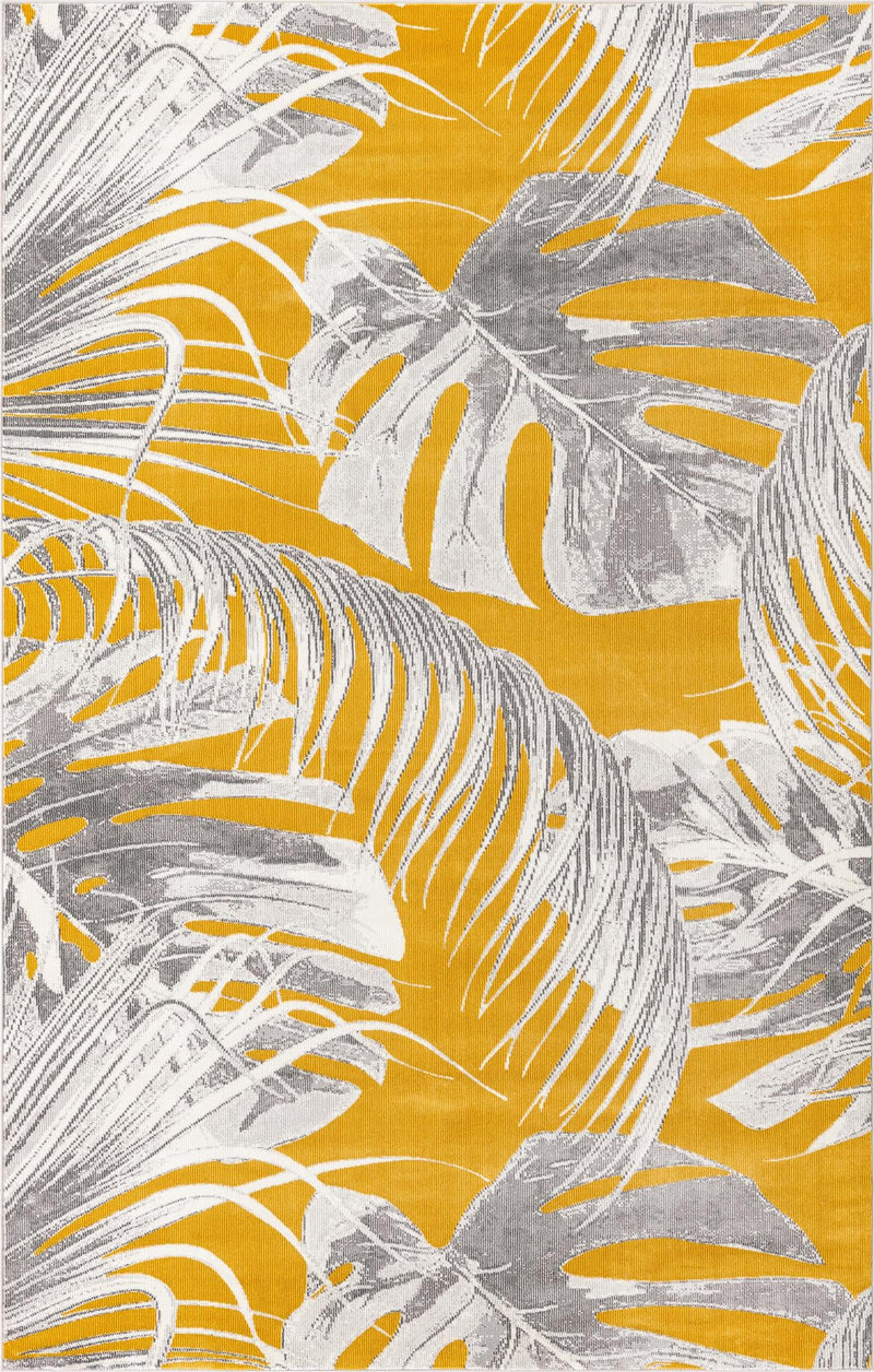 Meadow Breeze Collection Area Rug -  Clover Rectangle Yellow  lifestyle 3