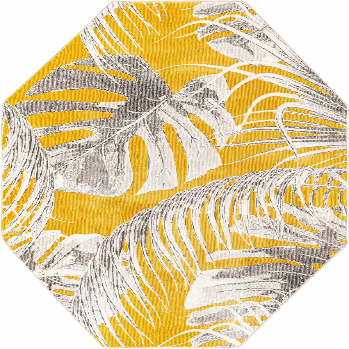Meadow Breeze Collection Area Rug -  Clover Octagon Yellow  lifestyle 79