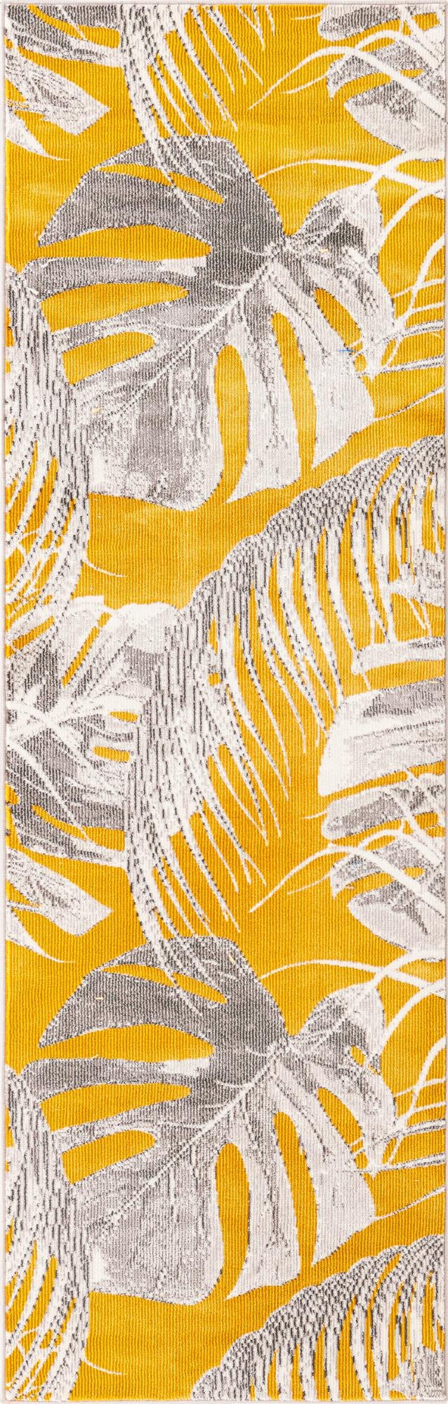 Meadow Breeze Collection Area Rug -  Clover Runner Yellow  lifestyle 80