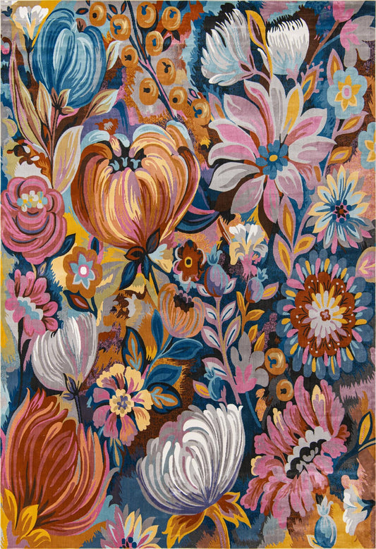 Meadow Breeze Collection Area Rug -  Daffodil Rectangle Multi Main