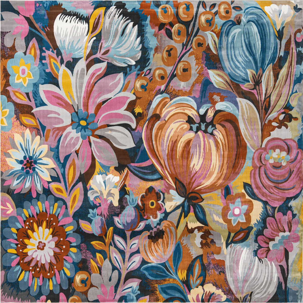 Meadow Breeze Collection Area Rug -  Daffodil Square Multi  lifestyle 10