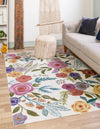 Meadow Breeze Collection Area Rug -  Petal Rectangle Ivory  lifestyle 4