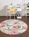 Meadow Breeze Collection Area Rug -  Petal Round Ivory  lifestyle 35