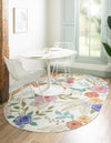 Meadow Breeze Collection Area Rug -  Petal Oval Ivory  lifestyle 37