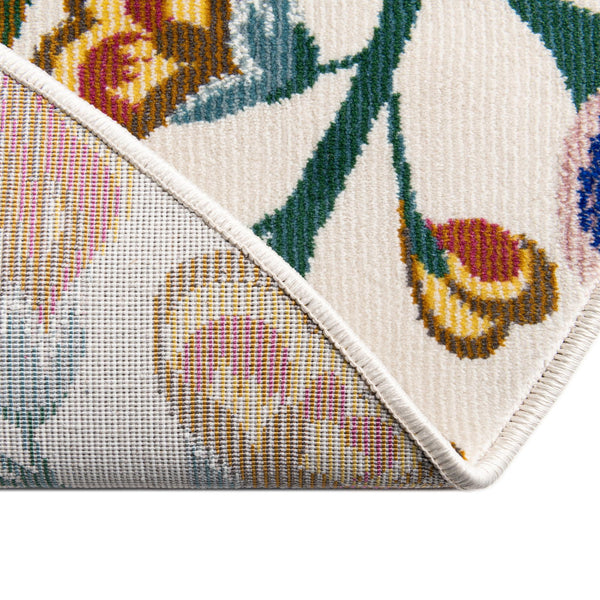 Meadow Breeze Collection Area Rug -  Petal Oval Ivory  lifestyle 91