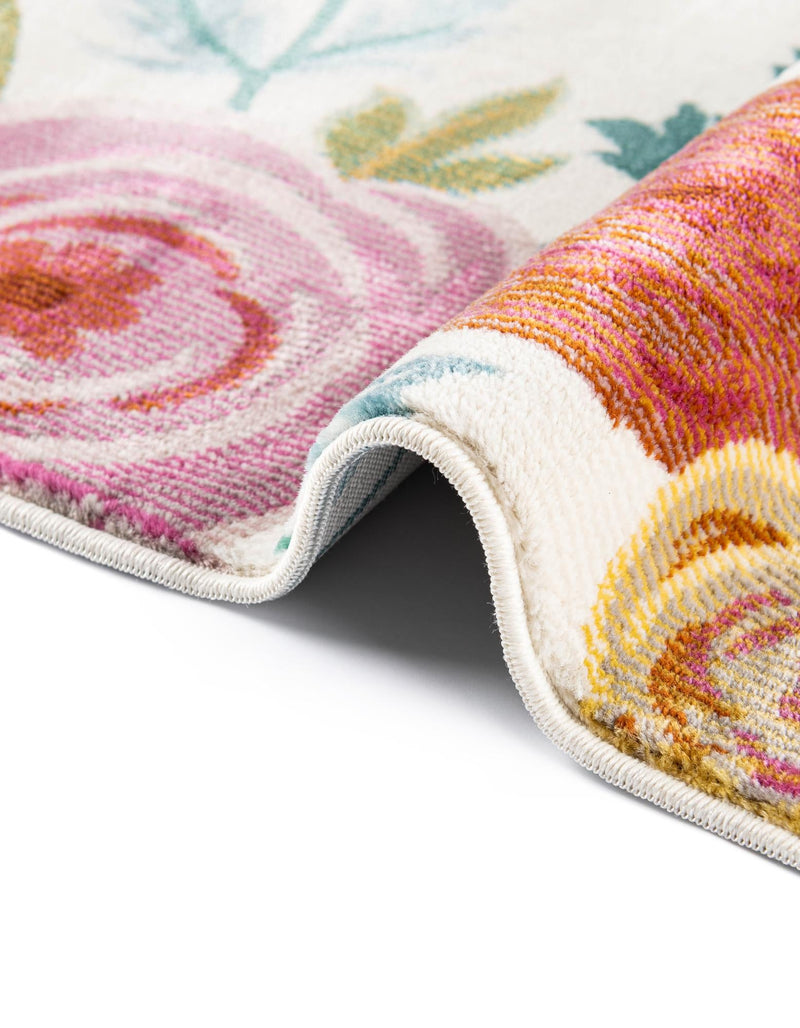 Meadow Breeze Collection Area Rug -  Petal Octagon Ivory  lifestyle 57