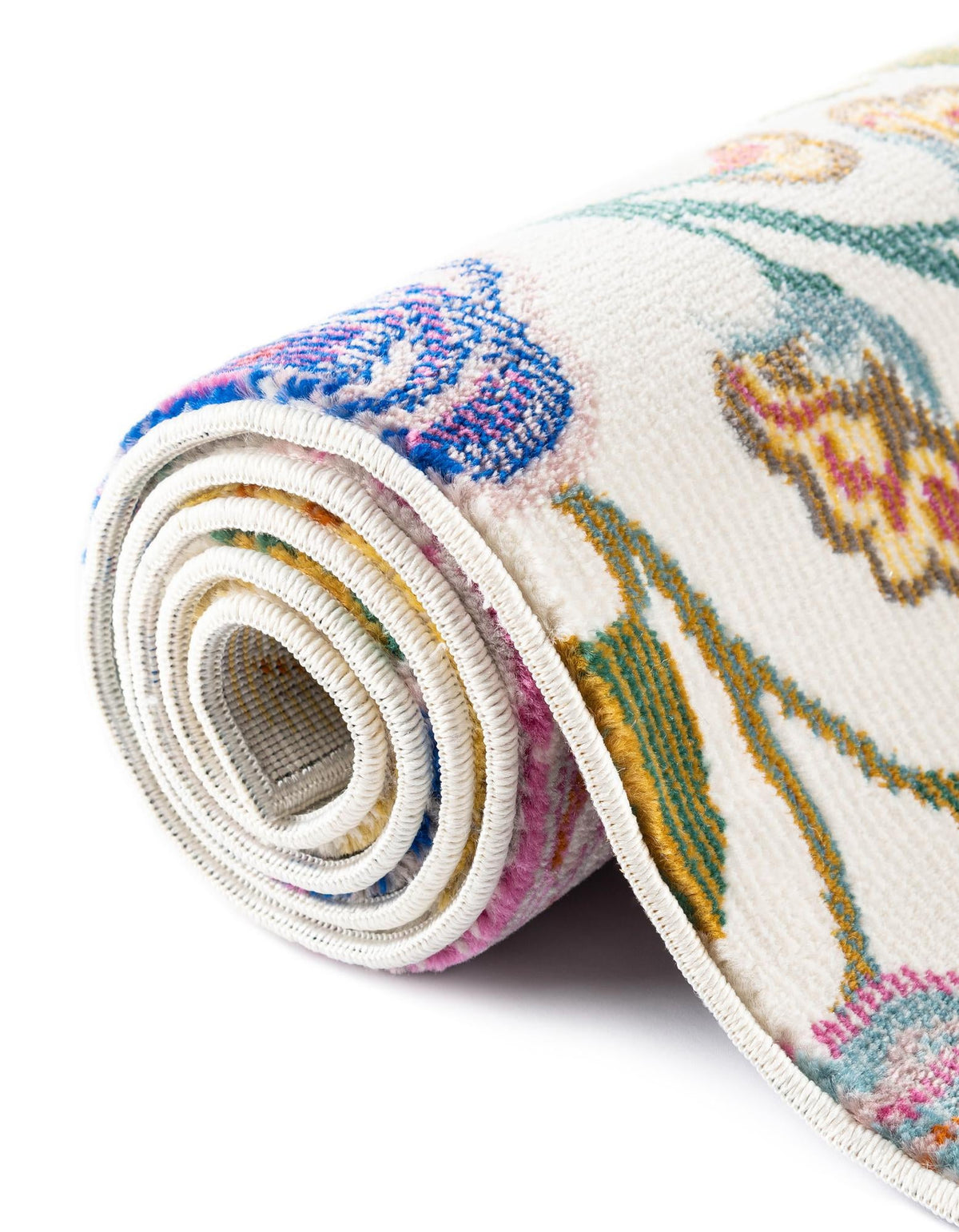 Meadow Breeze Collection Area Rug -  Petal Octagon Ivory  lifestyle 59