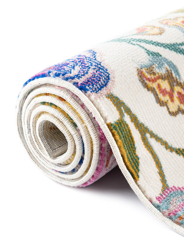 Meadow Breeze Collection Area Rug -  Petal Octagon Ivory  lifestyle 59