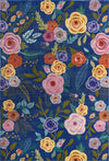 Meadow Breeze Collection Area Rug -  Petal Rectangle Blue Main