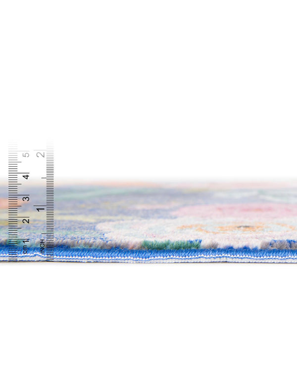 Meadow Breeze Collection Area Rug -  Petal Rectangle Blue  lifestyle 7
