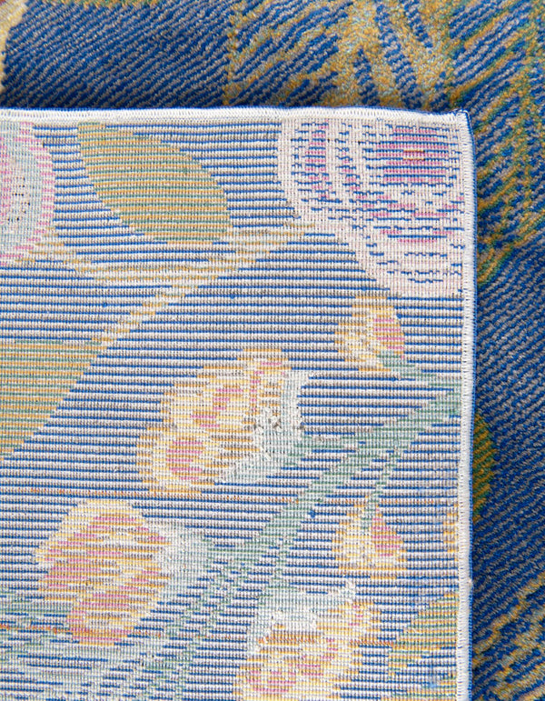 Meadow Breeze Collection Area Rug -  Petal Rectangle Blue  lifestyle 15